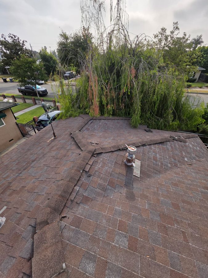 Before: Shingle roof replacement, Covina